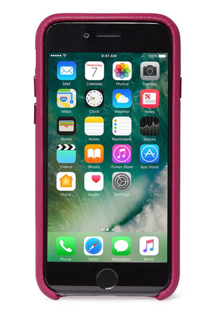 Decoded Leather Back Cover Lederhülle für iPhone SE 2020/8/7, pink