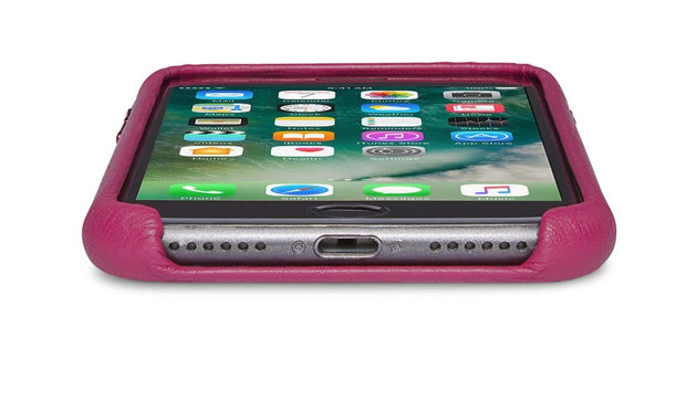 Decoded Leather Back Cover Lederhülle für iPhone SE 2020/8/7, pink