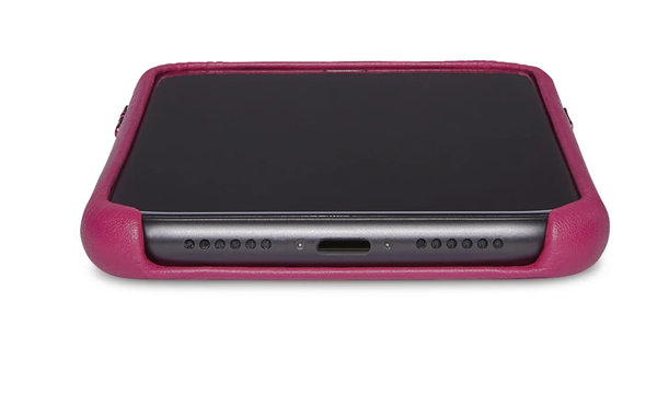 Decoded Leather Back Cover Ledertasche für iPhone XR, pink