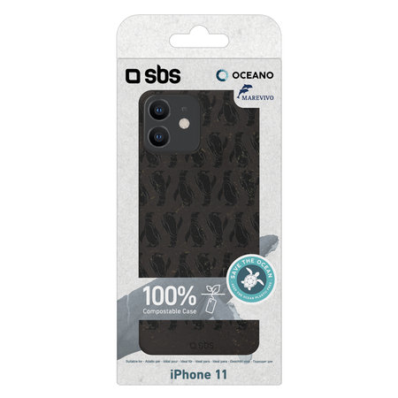 SBS - Fall Oceano für iPhone 11, 100% kompostierbar, penguin