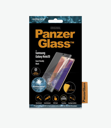 PanzerGlass - Gehärtetes Glas Case Friendly für Samsung Galaxy Note 20, Fingerprint komp., black