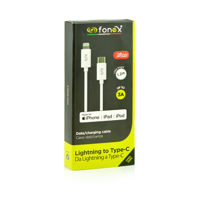 Fonex - Lightning / USB MFI Kabel (2m), weiß