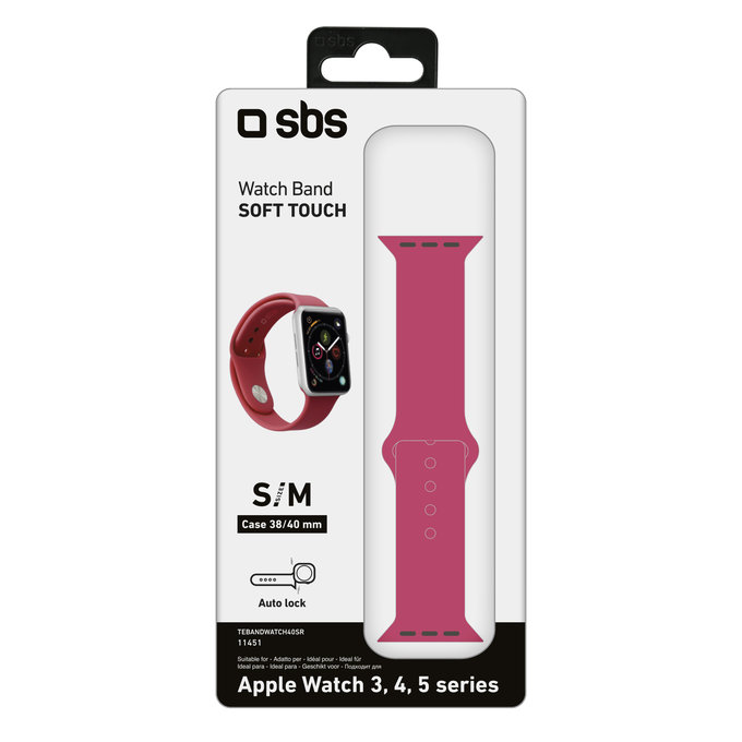 SBS - Armband für Apple Watch 40 mm, Größe S / M, rot