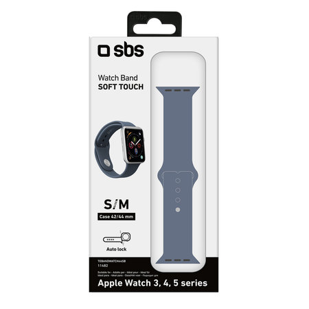 SBS - Armband für Apple Watch 44 mm, Größe S / M, blau