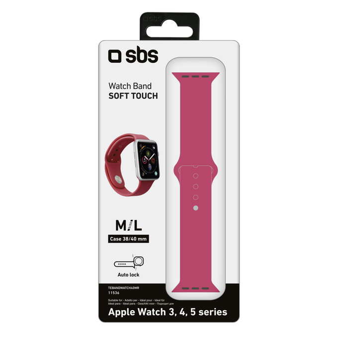 SBS - Armband für Apple Watch 40 mm, Größe M / L, rot