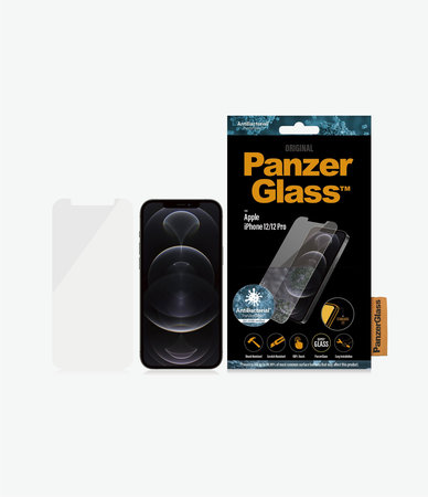 PanzerGlass - Gehärtetes Glas Standard Fit AB für iPhone 12 und 12 Pro, transparent