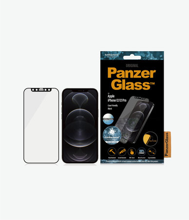 PanzerGlass - Gehärtetes Glas Case Friendly AntiGlare für iPhone 12 und 12 Pro, schwarz