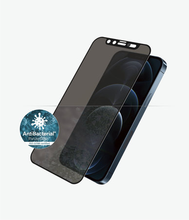 PanzerGlass - Gehärtetes Glas Privacy Case Friendly CamSlider AB für iPhone 12 Pro Max, schwarz