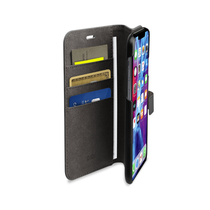 SBS - Book Wallet Case für iPhone 12 mini, schwarz