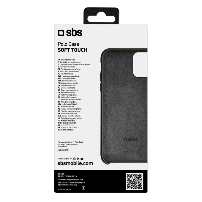 SBS - Fall Polo One für iPhone 12 mini, schwarz
