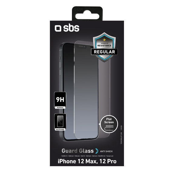 SBS - Gehärtetes Glas für iPhone 12 und 12 Pro, transparent