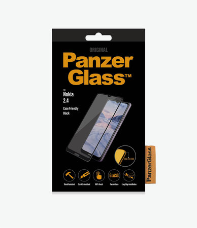 PanzerGlass - Gehärtetes Glas Case Friendly für Nokia 2.4, black