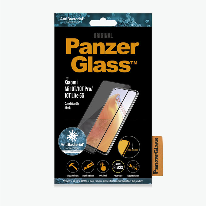 PanzerGlass - Gehärtetes Glas Case Friendly für Xiaomi Mi 10T Lite, black