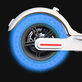 Xiaomi Mi Electric Scooter 1S, 2 M365, Essential, Pro, Pro 2 - Dauerhaft Schlauchloser Vollgummireifen (Blue Fluorescent)