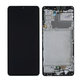 Samsung Galaxy A42 5G A426B - LCD Display + Touchscreen Front Glas + Rahmen (Prism Dot Black) - GH82-24375A, GH82-24376A Genuine Service Pack