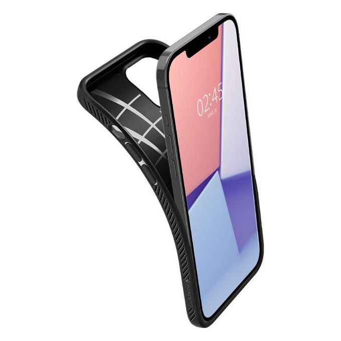 Spigen - Hülle Liquid Air für iPhone 12 Pro Max, schwarz