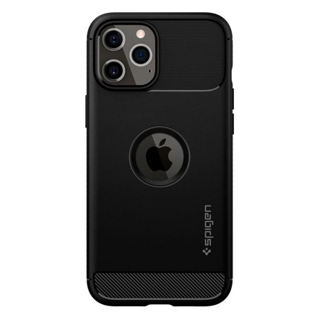 Spigen - Hülle Rugged Armor für iPhone 12 a 12 Pro, schwarz