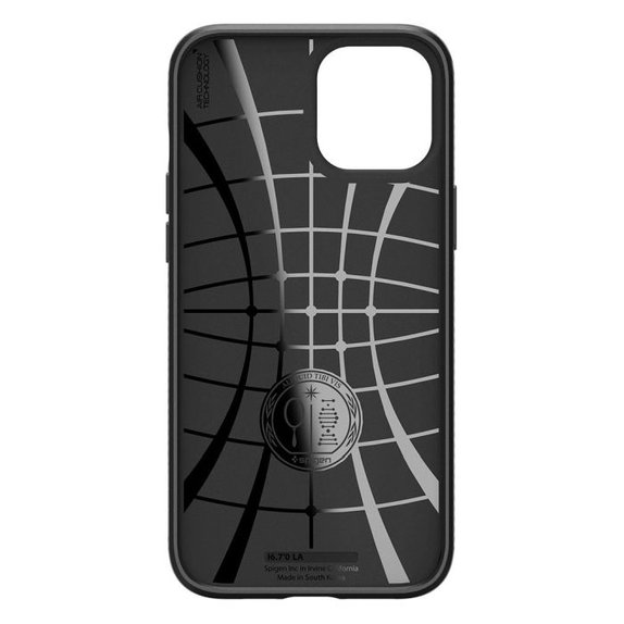 Spigen - Hülle Liquid Air für iPhone 12 a 12 Pro, schwarz