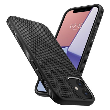 Spigen - Hülle Liquid Air für iPhone 12 mini, schwarz