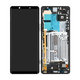 Sony Xperia 1 II - LCD Display + Touchscreen Front Glas + Rahmen (Black) - A5019821A Genuine Service Pack