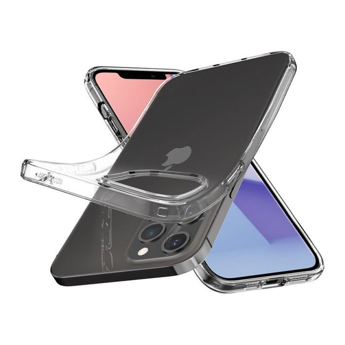 Spigen - Hülle Liquid Crystal für iPhone 12 und 12 Pro, Crystal Clear