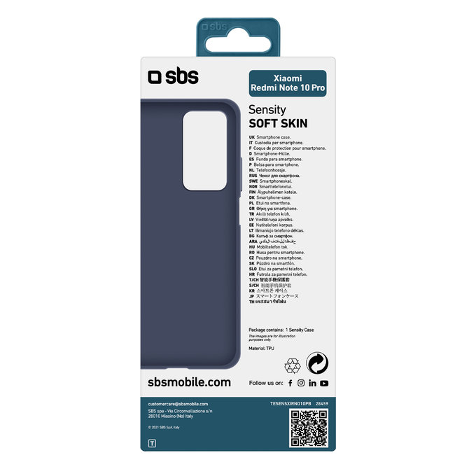 SBS - Fall Sensity für Xiaomi Redmi Note 10 Pro, blau