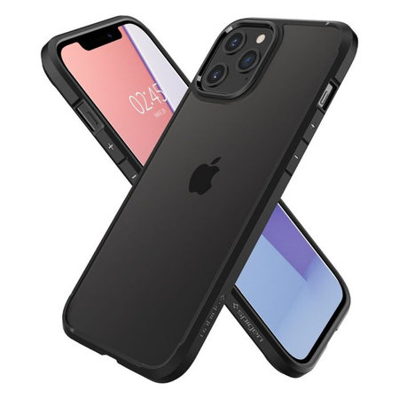 Spigen - Hülle Ultra Hybrid für iPhone 12 a 12 Pro, schwarz