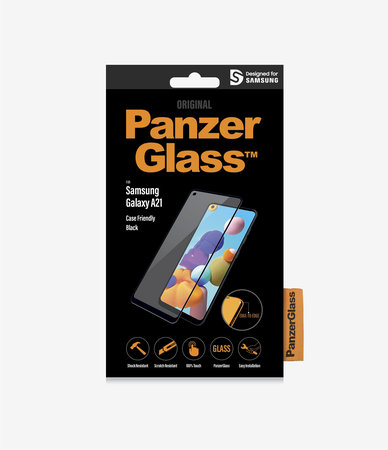 PanzerGlass - Gehärtetes Glas Case Friendly für Samsung Galaxy A21, black