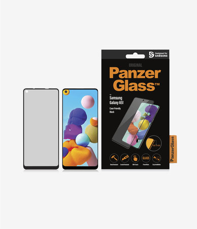 PanzerGlass - Gehärtetes Glas Case Friendly für Samsung Galaxy A21, black