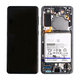Samsung Galaxy S21 G991B - LCD Display + Touchscreen Front Glas + Rahmen + Akku Batterie (Phantom Gray) - GH82-24716A, GH82-24718A Genuine Service Pack