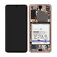 Samsung Galaxy S21 G991B - LCD Display + Touchscreen Front Glas + Rahmen + Akku Batterie (Phantom Violet) - GH82-24716B, GH82-24718B Genuine Service Pack
