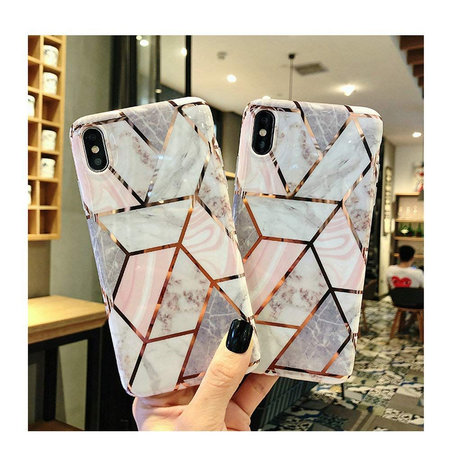 Tech-Protect - Marble Case für iPhone SE 2020/8/7, pink