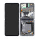 Samsung Galaxy Z Flip 5G F707B - LCD Display + Touchscreen Front Glas + Rahmen (Mystic Gray) - GH82-23351A Genuine Service Pack