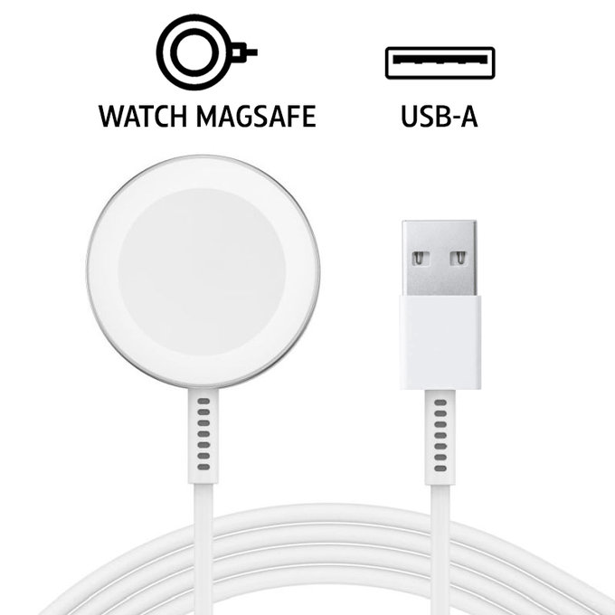 Magnetisches Ladegerät für Apple Watch, USB-A, 1 m, Stainless Steel, bulk
