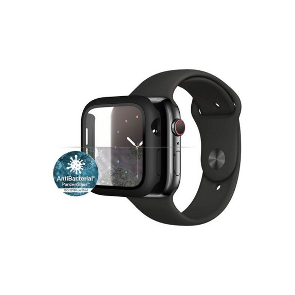 PanzerGlass - Gehärtetes Glas Full Body AB für Apple Watch 4, 5, 6, SE (1st gen) und SE (2nd gen) 44mm, schwarz