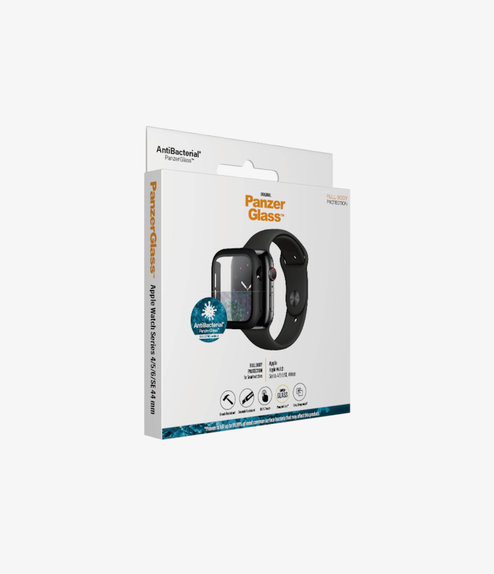 PanzerGlass - Gehärtetes Glas Full Body AB für Apple Watch 4, 5, 6, SE (1st gen) und SE (2nd gen) 44mm, schwarz