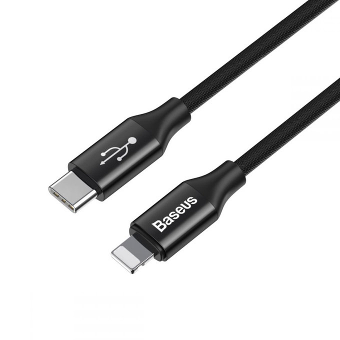 Baseus - Lightning / USB-C Kabel (1m), schwarz