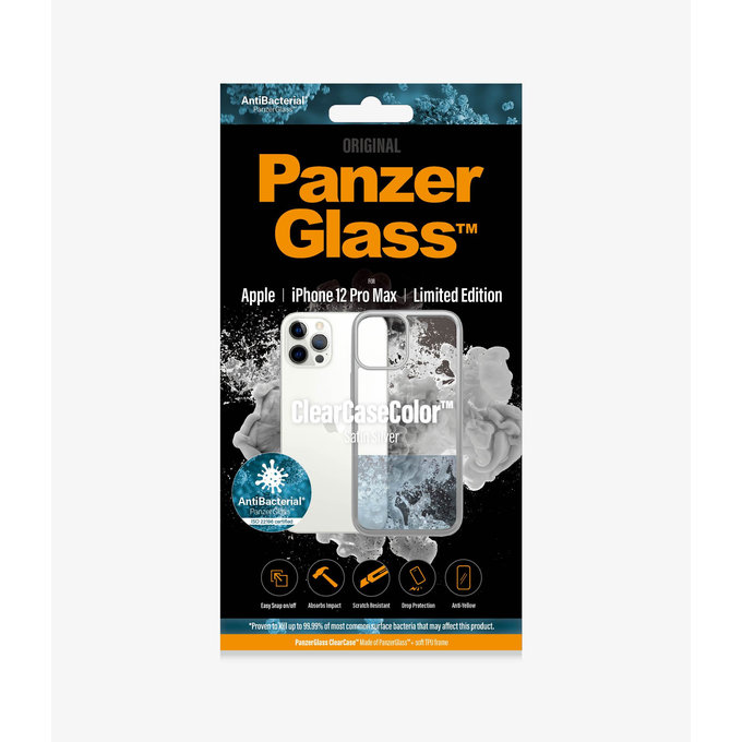 PanzerGlass - Fall ClearCase AB für iPhone 12 Pro Max, silver