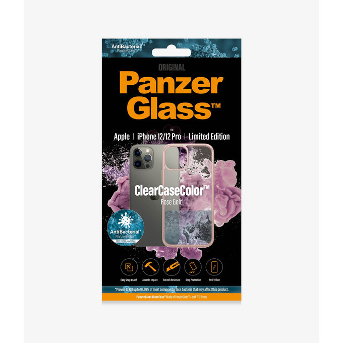 PanzerGlass - ClearCase AB Hülle für iPhone 12/12 Pro, Roségold
