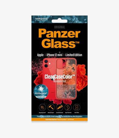 PanzerGlass - Fall ClearCase AB für iPhone 12 mini, red
