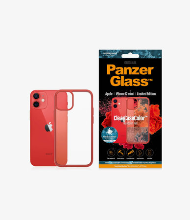 PanzerGlass - Fall ClearCase AB für iPhone 12 mini, red
