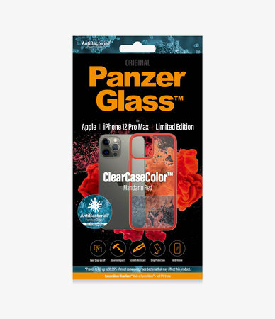 PanzerGlass - Fall ClearCase AB für iPhone 12 Pro Max, red