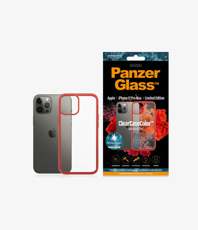 PanzerGlass - Fall ClearCase AB für iPhone 12 Pro Max, red