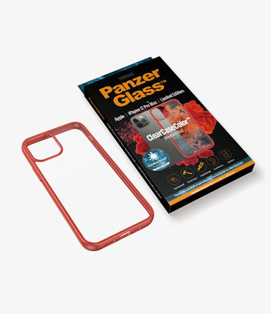 PanzerGlass - Fall ClearCase AB für iPhone 12 Pro Max, red