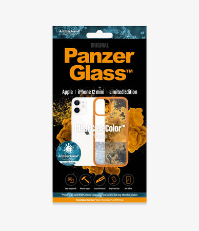 PanzerGlass - Fall ClearCase AB für iPhone 12 mini, orange