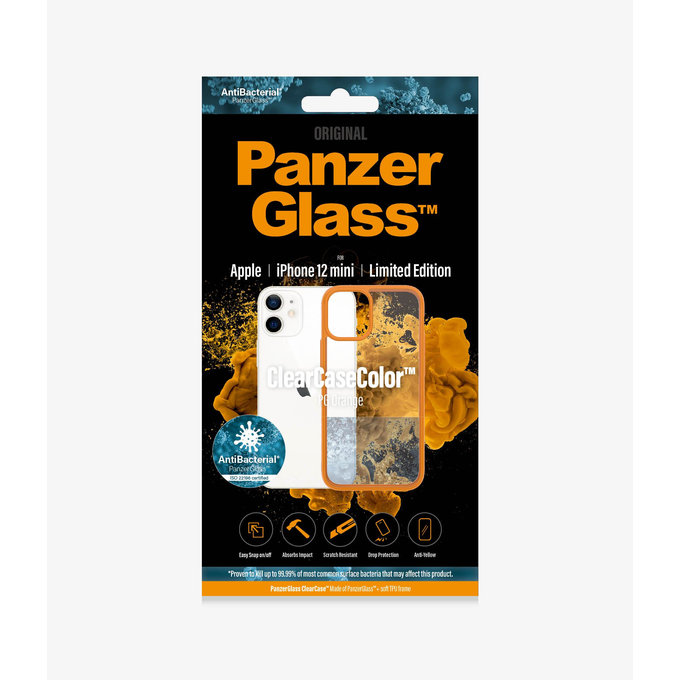 PanzerGlass - Fall ClearCase AB für iPhone 12 mini, orange