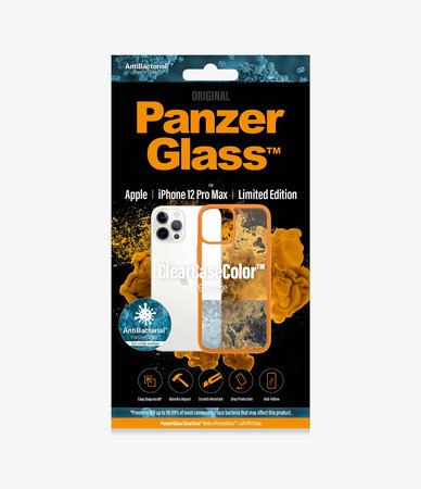 PanzerGlass - Fall ClearCase AB für iPhone 12 Pro Max, orange