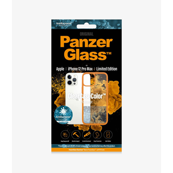 PanzerGlass - Fall ClearCase AB für iPhone 12 Pro Max, orange