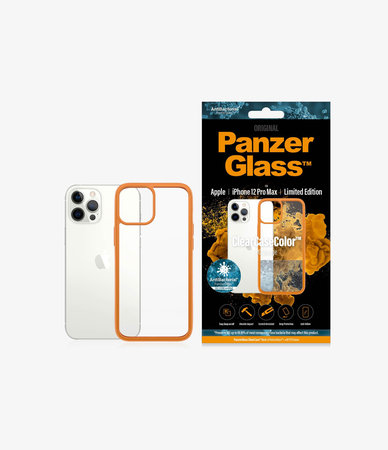 PanzerGlass - Fall ClearCase AB für iPhone 12 Pro Max, orange