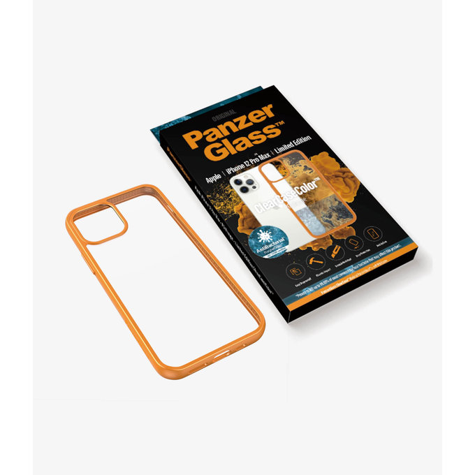 PanzerGlass - Fall ClearCase AB für iPhone 12 Pro Max, orange